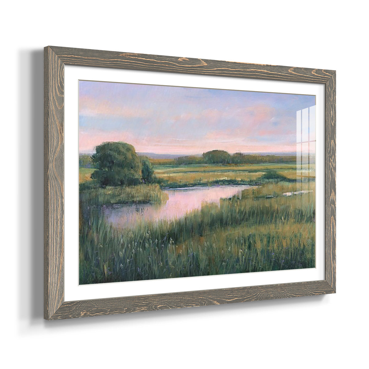 Spring Marsh I - Barnwood Framed Art Print