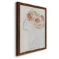 Fashion Floral Silhouette II - Barnwood Framed Canvas Print