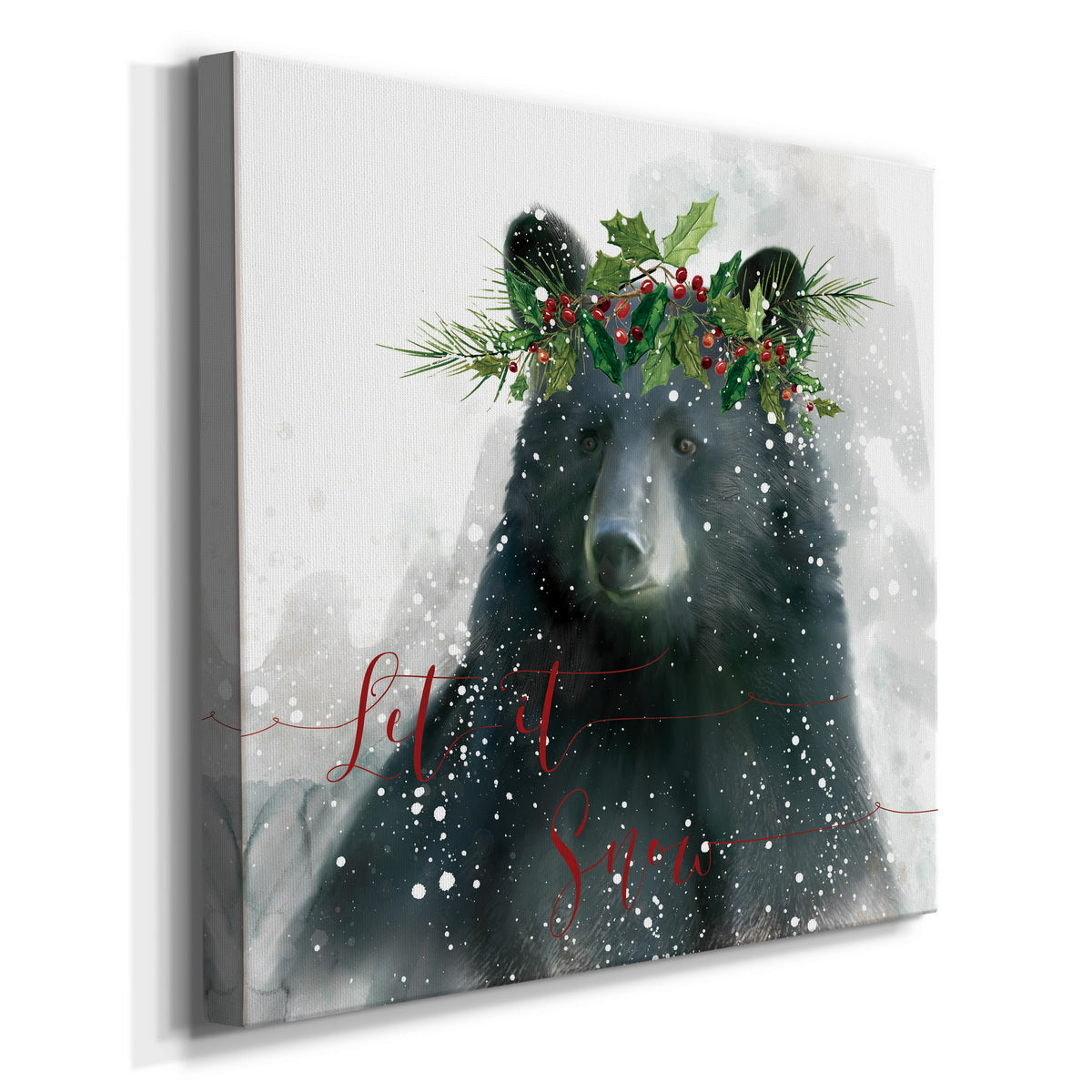 Let It Snow Bear-Premium Gallery Wrapped Canvas - Ready to Hang