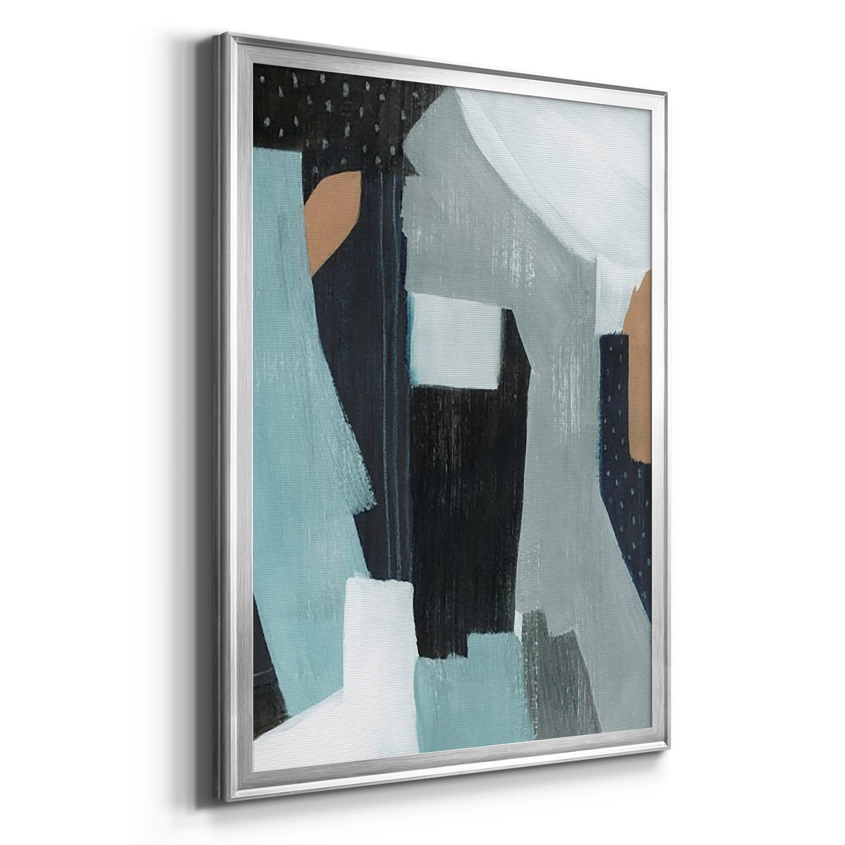 Tangerine Lagoon I - Modern Framed Canvas Print