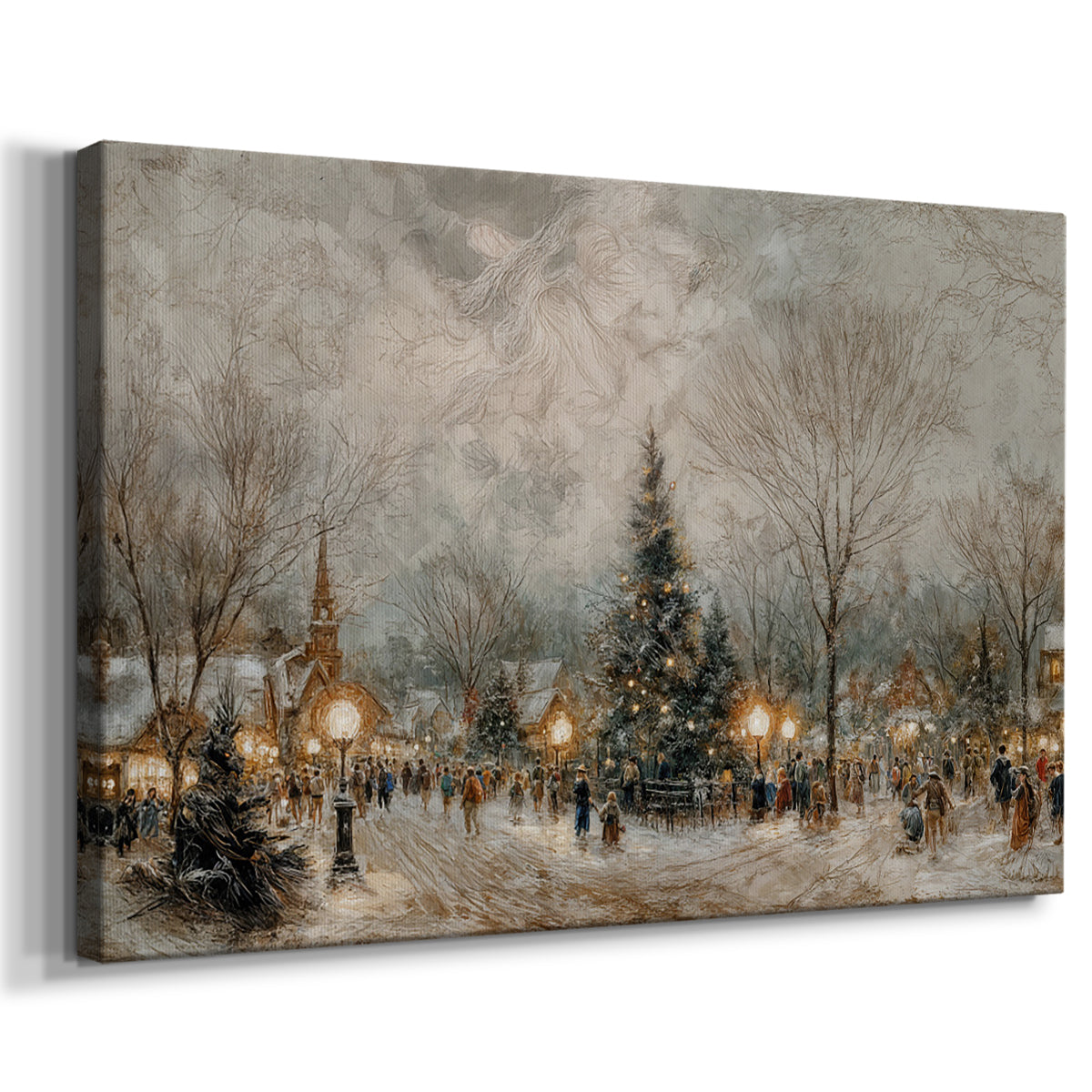 Honeyed Yule Whisper - Canvas Art Print