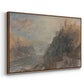 Rheinfels Looking to Katz and Gourhausen, 1817 - Floater Framed Canvas Print