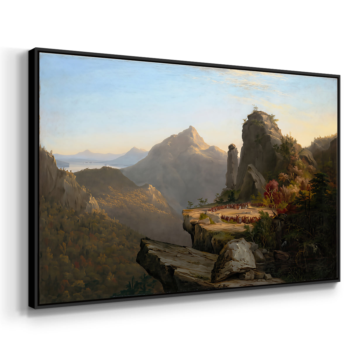Scene from “The Last of the Mohicans”, 1827 - Floater Framed Canvas Print