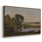 Landscape with a River, 1892 - Floater Framed Canvas Print