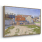 Gasometers at Clichy, 1886 - Floater Framed Canvas Print