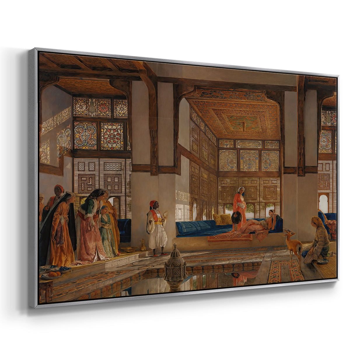 A Lady Receiving Visitors (The Reception), 1873 - Floater Framed Canvas Print