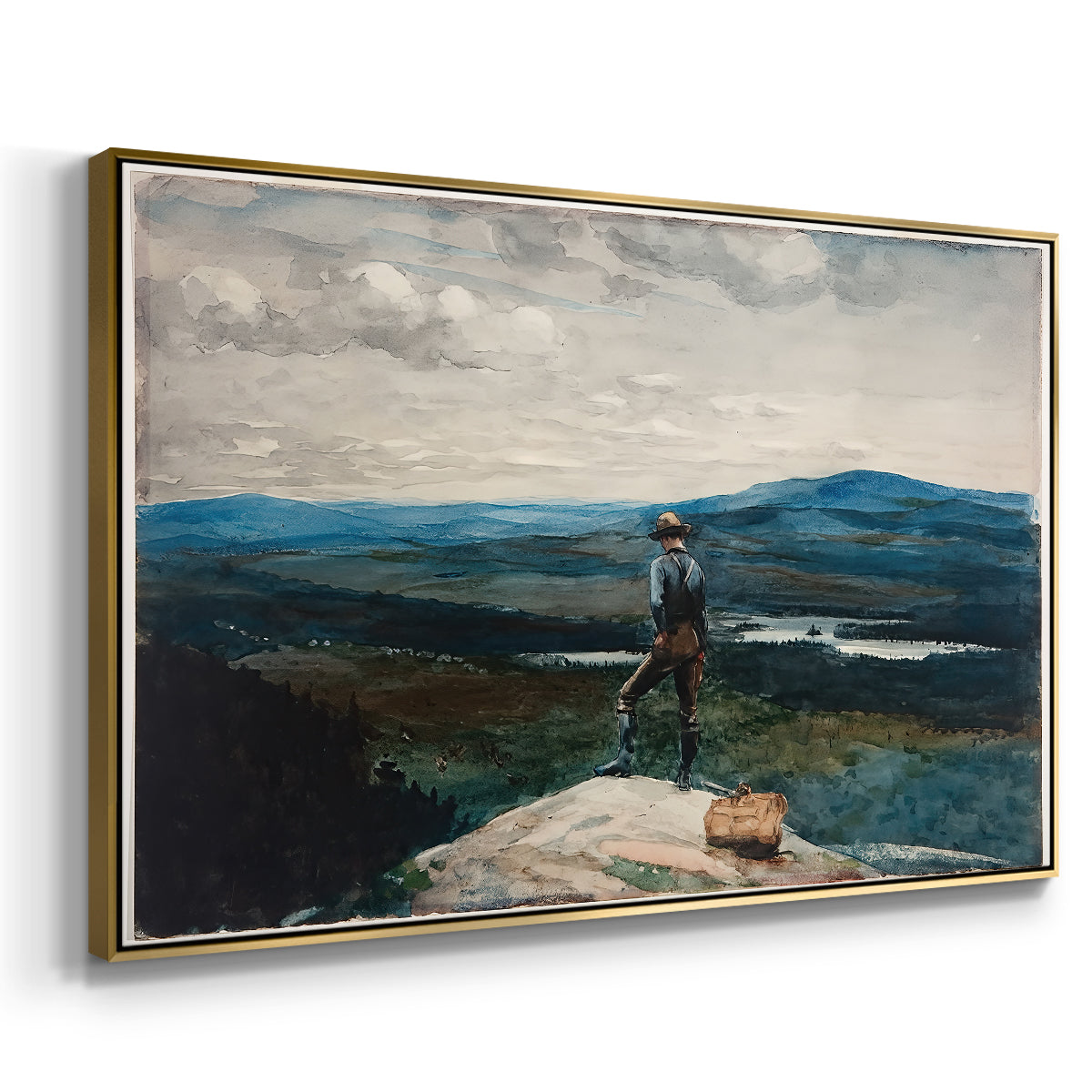 The Ranger, Adirondacks, 1882 - Floater Framed Canvas Print