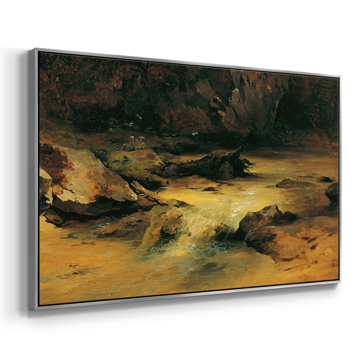 Wildbach (Wild Stream) - Floater Framed Canvas Print
