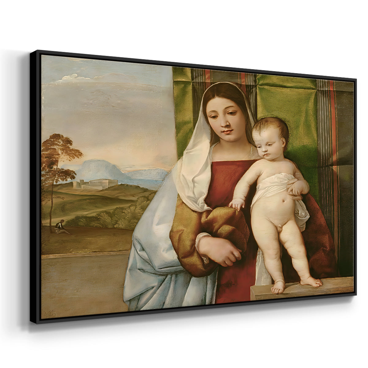 The Gypsy Madonna (La Zingarella), c. 1510-1511 - Floater Framed Canvas Print