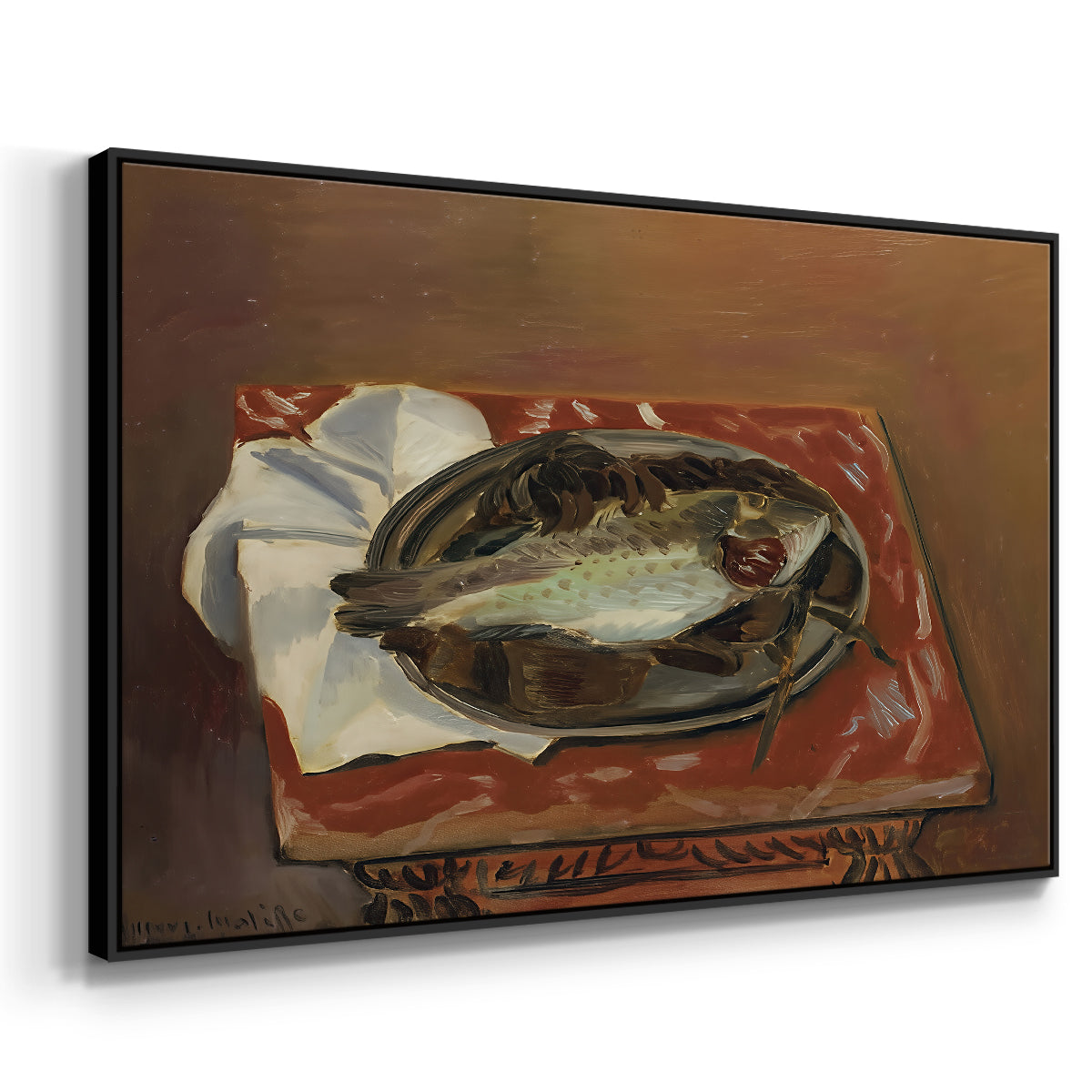 Still Life with Bream (Nature morte à la daurade), 1920 - Floater Framed Canvas Print