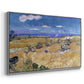 Wheat Field with Reaper, Auvers, 1888 - Floater Framed Canvas Print
