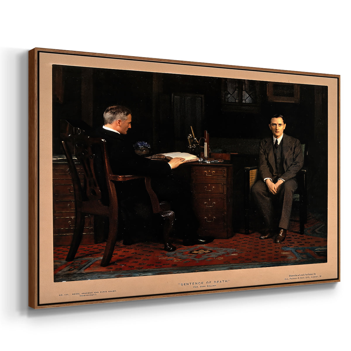 The Sentence of Death, 1908 - Floater Framed Canvas Print