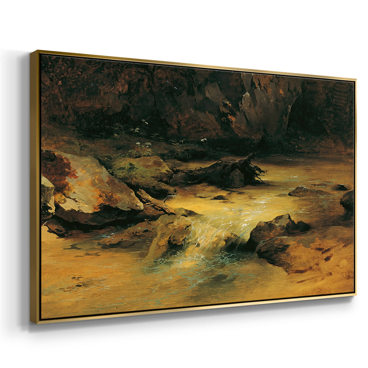 Wildbach (Wild Stream) - Floater Framed Canvas Print