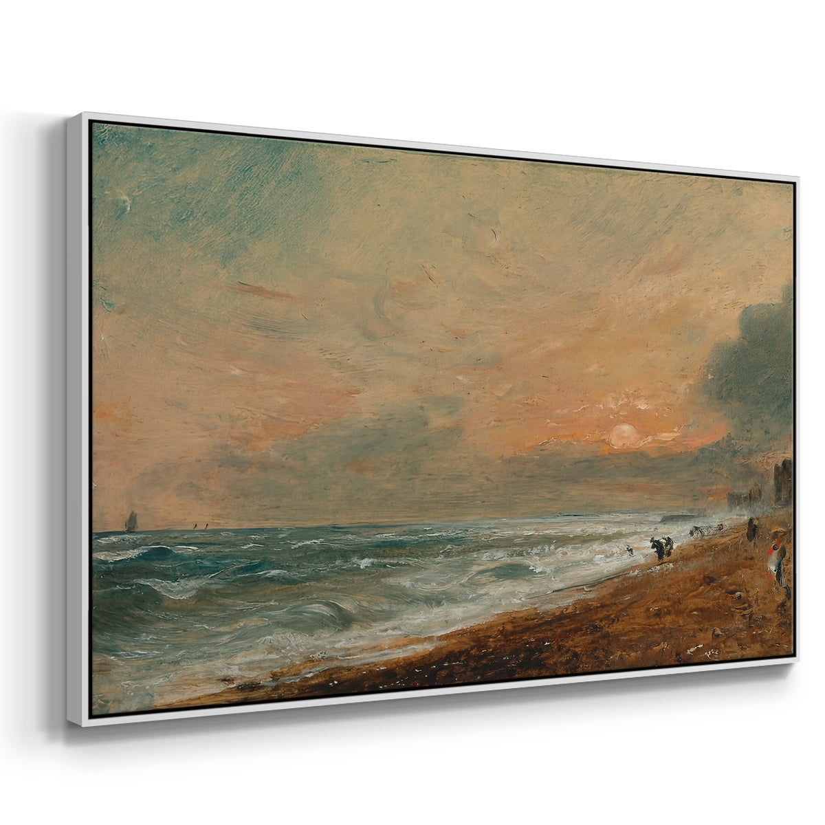 Hove Beach, c. 1824-1826 - Floater Framed Canvas Print