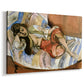 Canvas art print featuring a Fauvist odalisque posed on cushions in a richly colored room, displayed at an angle