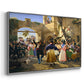 Romans Gathered for Merriment at an Osteria, 1839 - Floater Framed Canvas Print