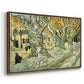 The Large Plane Trees (Road Menders at Saint-Rémy), 1889 - Floater Framed Canvas Print