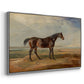 Dr. Syntax, a Bay Racehorse, Standing in a Coastal Landscape, an Estuary Beyond, c. 1820 - Floater Framed Canvas Print