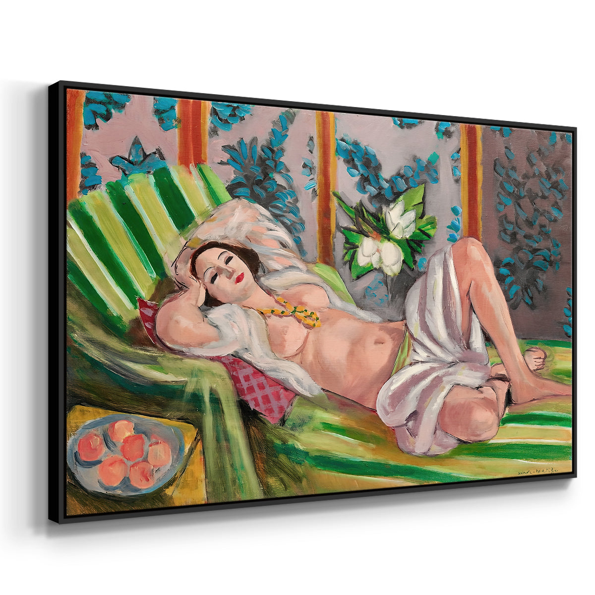 Odalisque Couchée Aux Magnolias, c. 1923 - Floater Framed Canvas Print