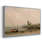 The Stranded Boat, 1863 - Floater Framed Canvas Print