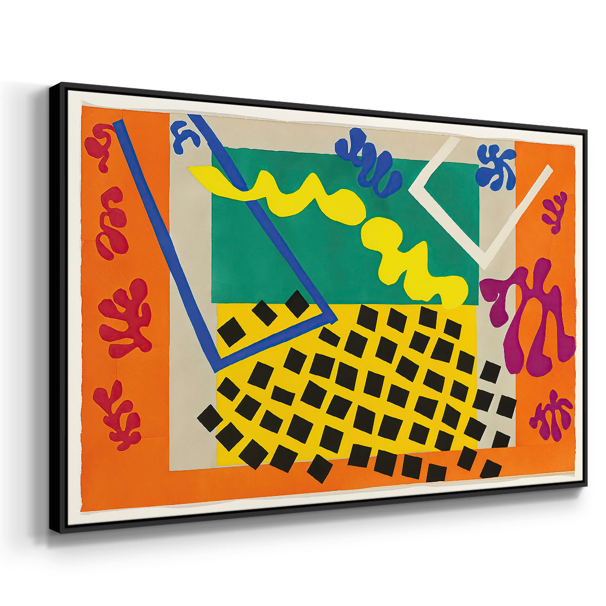 The Codomas (Les codomas), from Jazz, 1947 - Floater Framed Canvas Print