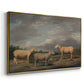 Ryelands Sheep, the King's Ram, the King's Ewe and Lord Somerville's Wether, c. 1801-1807 - Floater Framed Canvas Print
