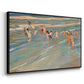 Children Playing on the Beach in Valencia, c. 1908 - Floater Framed Canvas Print