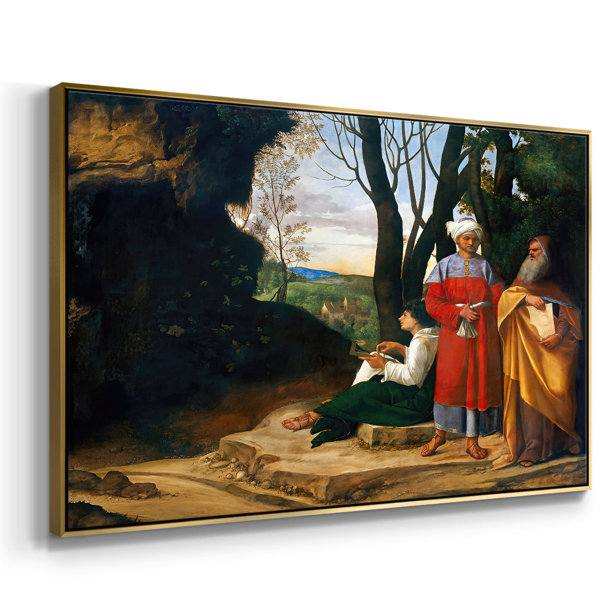 The Three Philosophers, c. 1508-1509 - Floater Framed Canvas Print