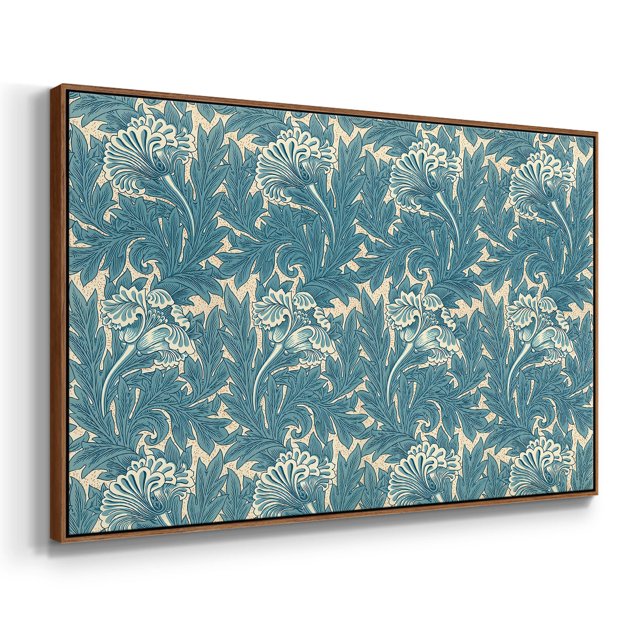 Tulip (Teal), 1875 - Floater Framed Canvas Print