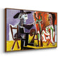 The Painter and His Model, 1963 - Floater Framed Canvas Print