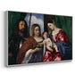 Madonna and Child with Saints Dorothy and George, c. 1516 - Floater Framed Canvas Print