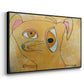Cubist Dog with Stars (Student Art) - Floater Framed Canvas Print
