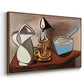 Jug, Candle, and Enamel Pan, 1950 - Floater Framed Canvas Print
