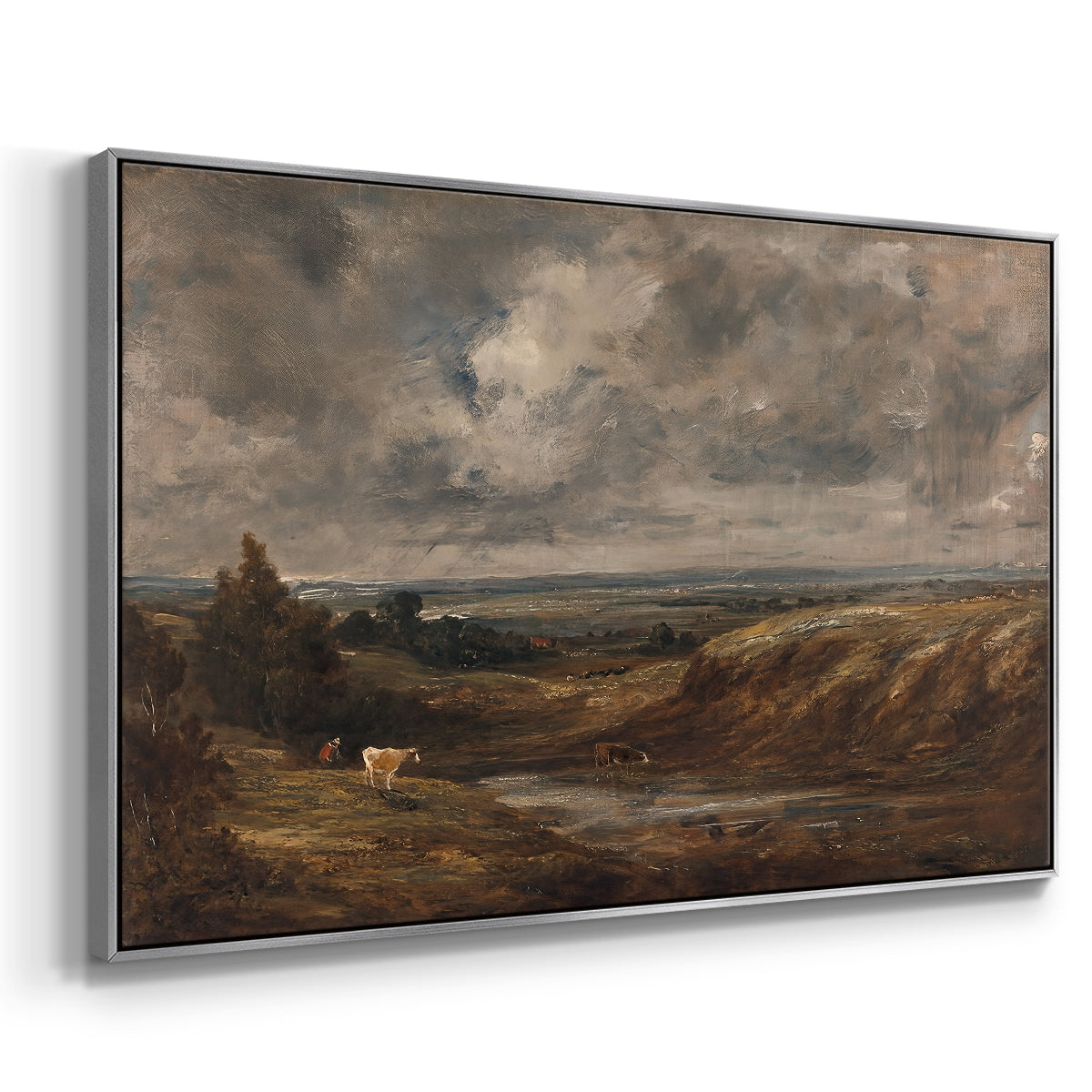 Hampstead Heath, 1825 - Floater Framed Canvas Print