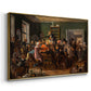 An Auction Scene, 1835 - Floater Framed Canvas Print
