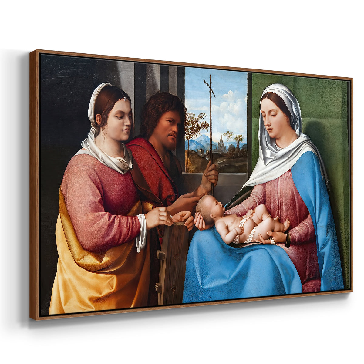 Sacred Conversation, c. 1505 - Floater Framed Canvas Print