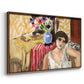 Woman Seated in an Armchair, c. 1920 - Floater Framed Canvas Print