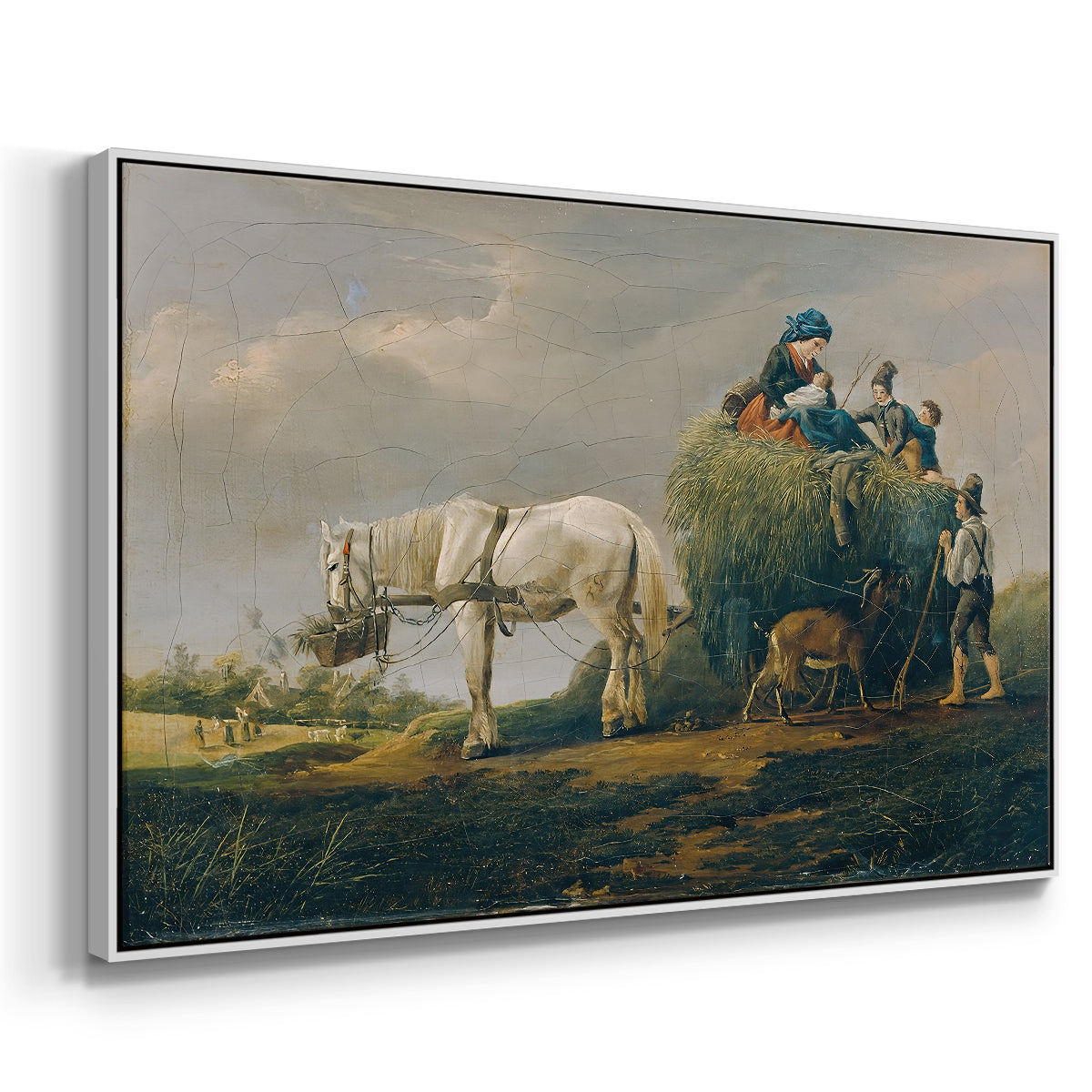 The Hay Wagon (Der Heuwagen), 1824 - Floater Framed Canvas Print