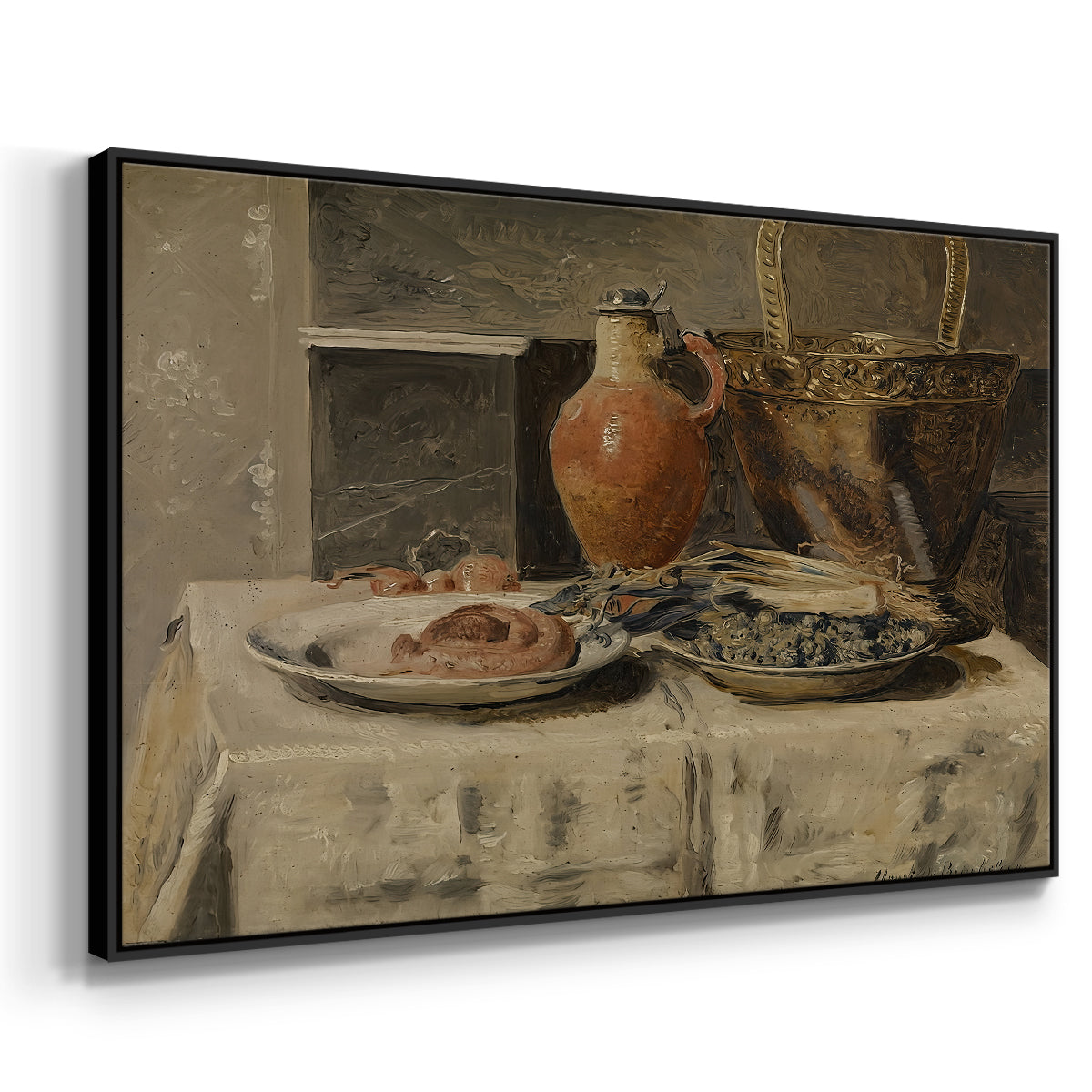 Still Life with Jar, c. 1881-1885 - Floater Framed Canvas Print