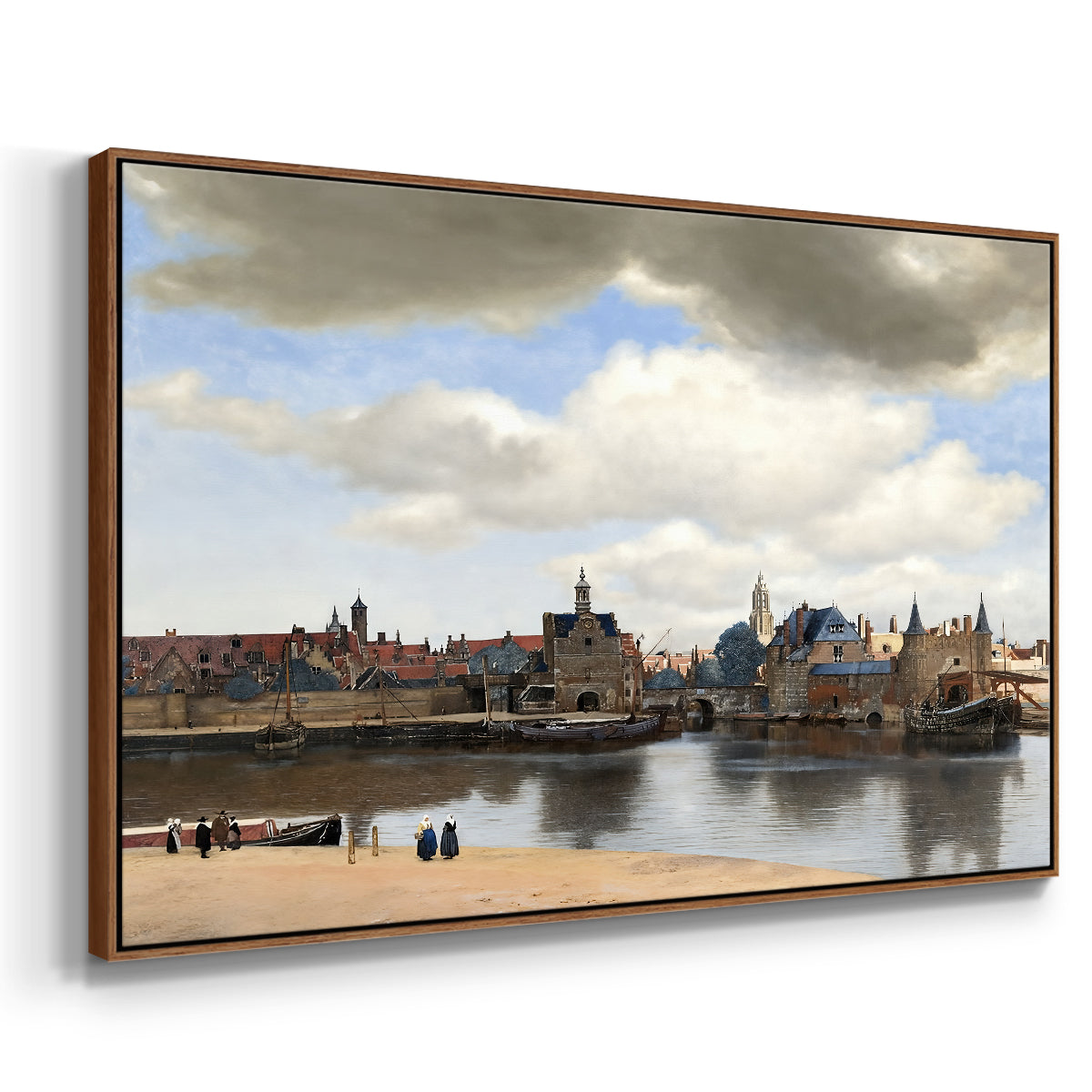View of Delft, c. 1660-1661 - Floater Framed Canvas Print