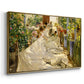 Sewing the Sail, 1896 - Floater Framed Canvas Print
