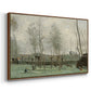 Washerwomen in a Willow Grove, c. 1871 - Floater Framed Canvas Print