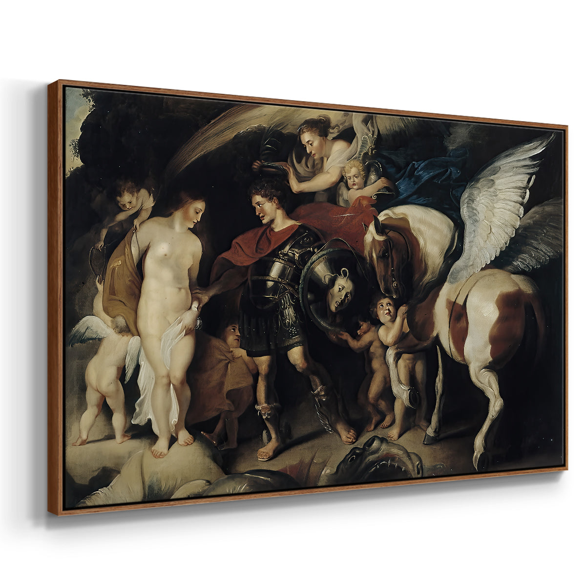 Perseus and Andromeda, c. 1620 - Floater Framed Canvas Print