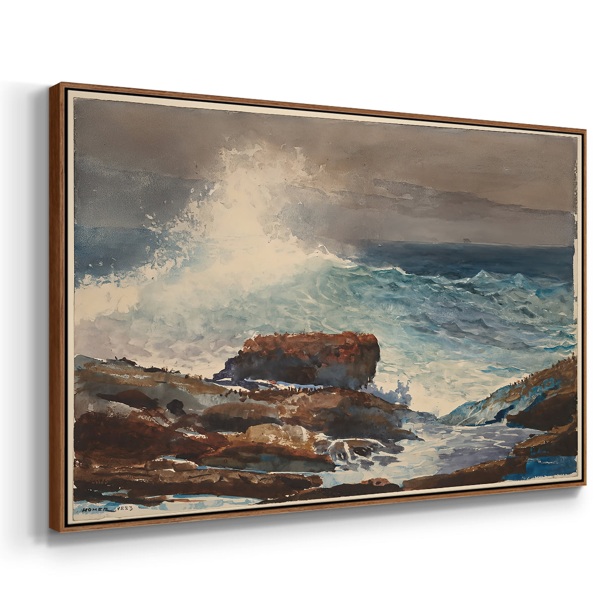 Incoming Tide, Scarboro, Maine, 1883 - Floater Framed Canvas Print