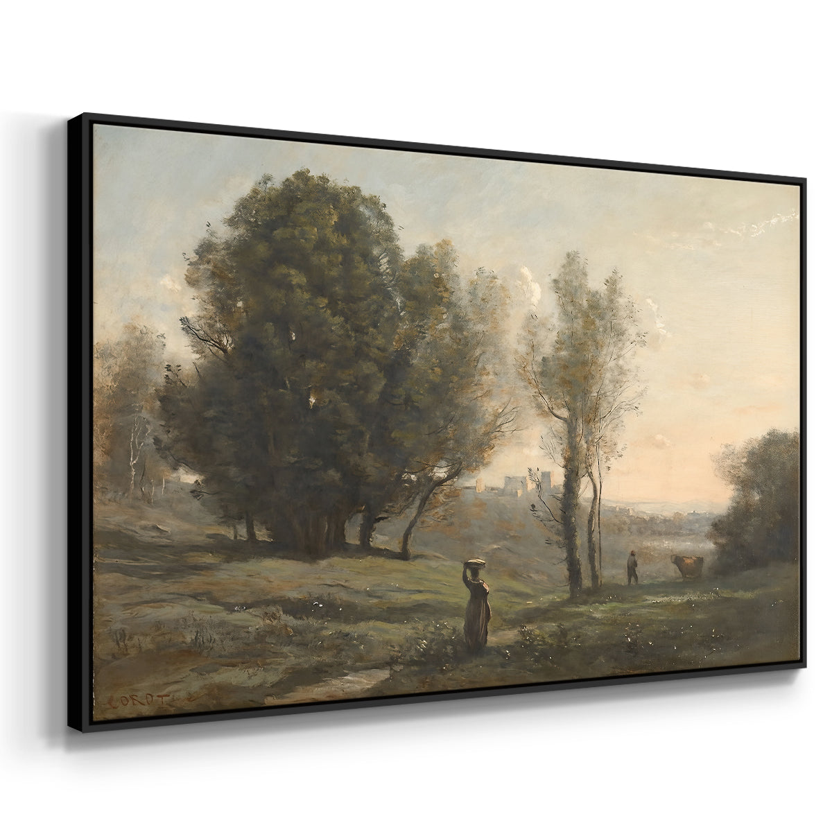 Landscape (Souvenir of les landes), c. 1872 - Floater Framed Canvas Print