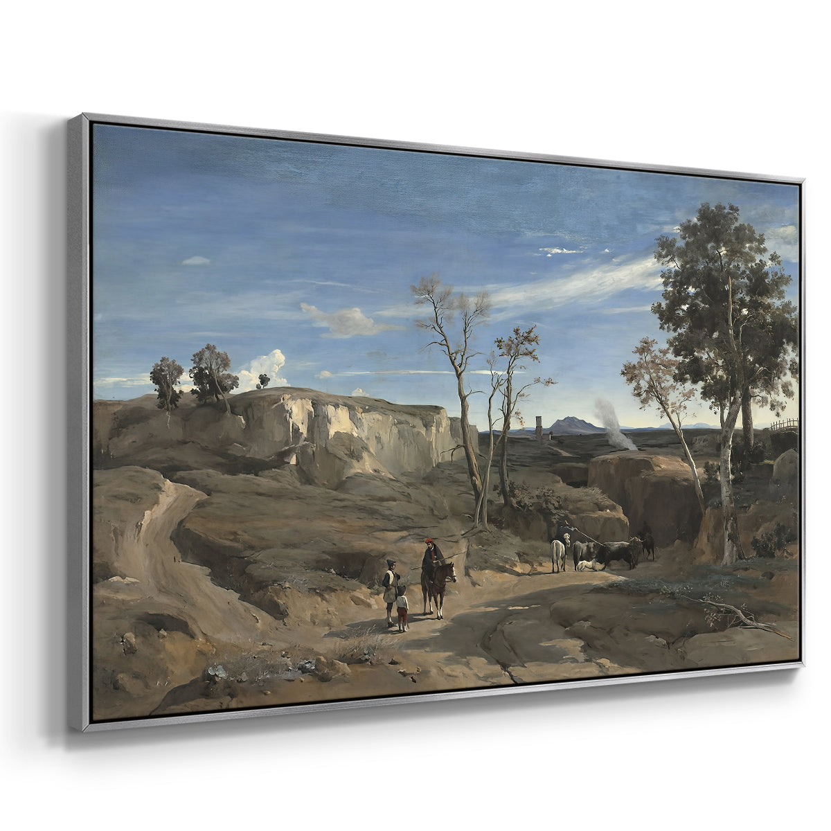 La Cervara, the Roman Campagna, c. 1830-1831 - Floater Framed Canvas Print