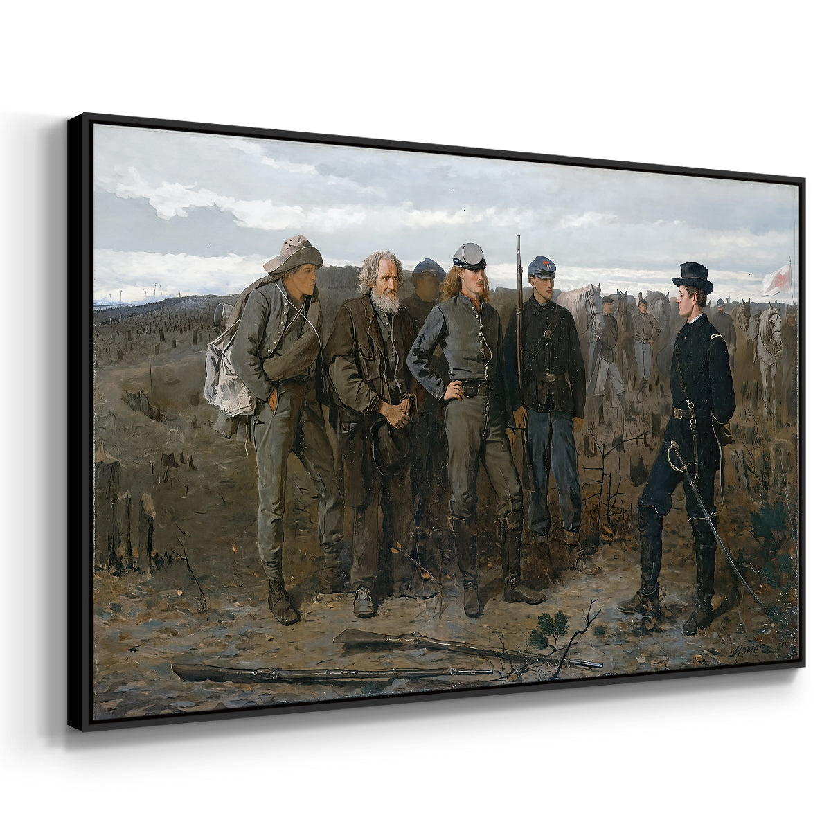 Prisoners from the Front, 1866 - Floater Framed Canvas Print