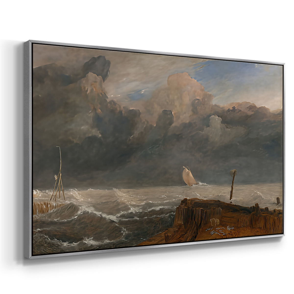 Port Ruysdael, 1827 - Floater Framed Canvas Print