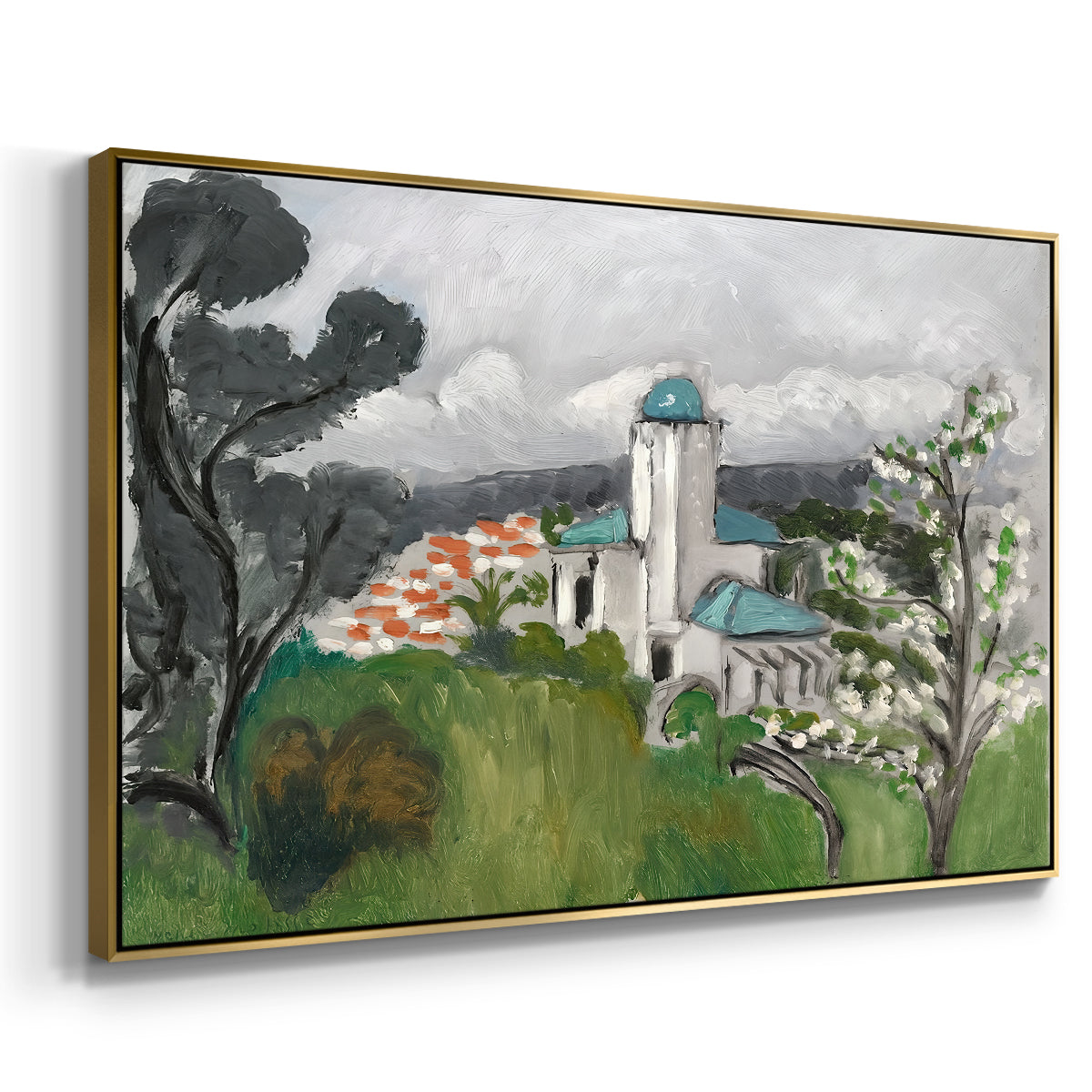 The Blue Villa (La Villa Bleue), c. 1918 - Floater Framed Canvas Print