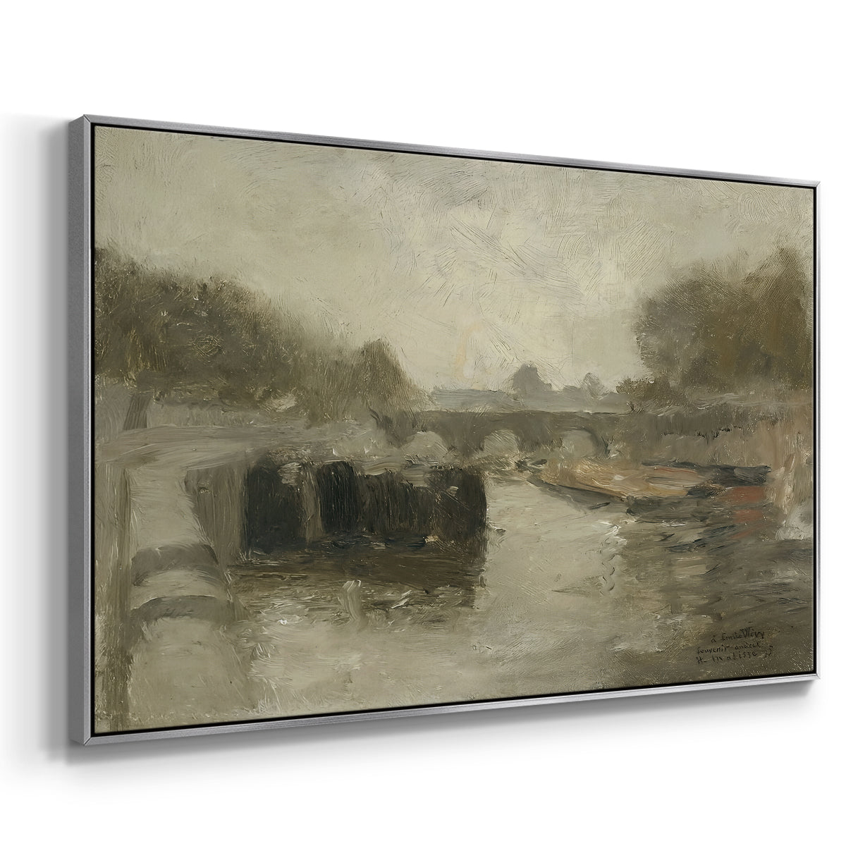 The Bridge (Le pont), 1895 - Floater Framed Canvas Print